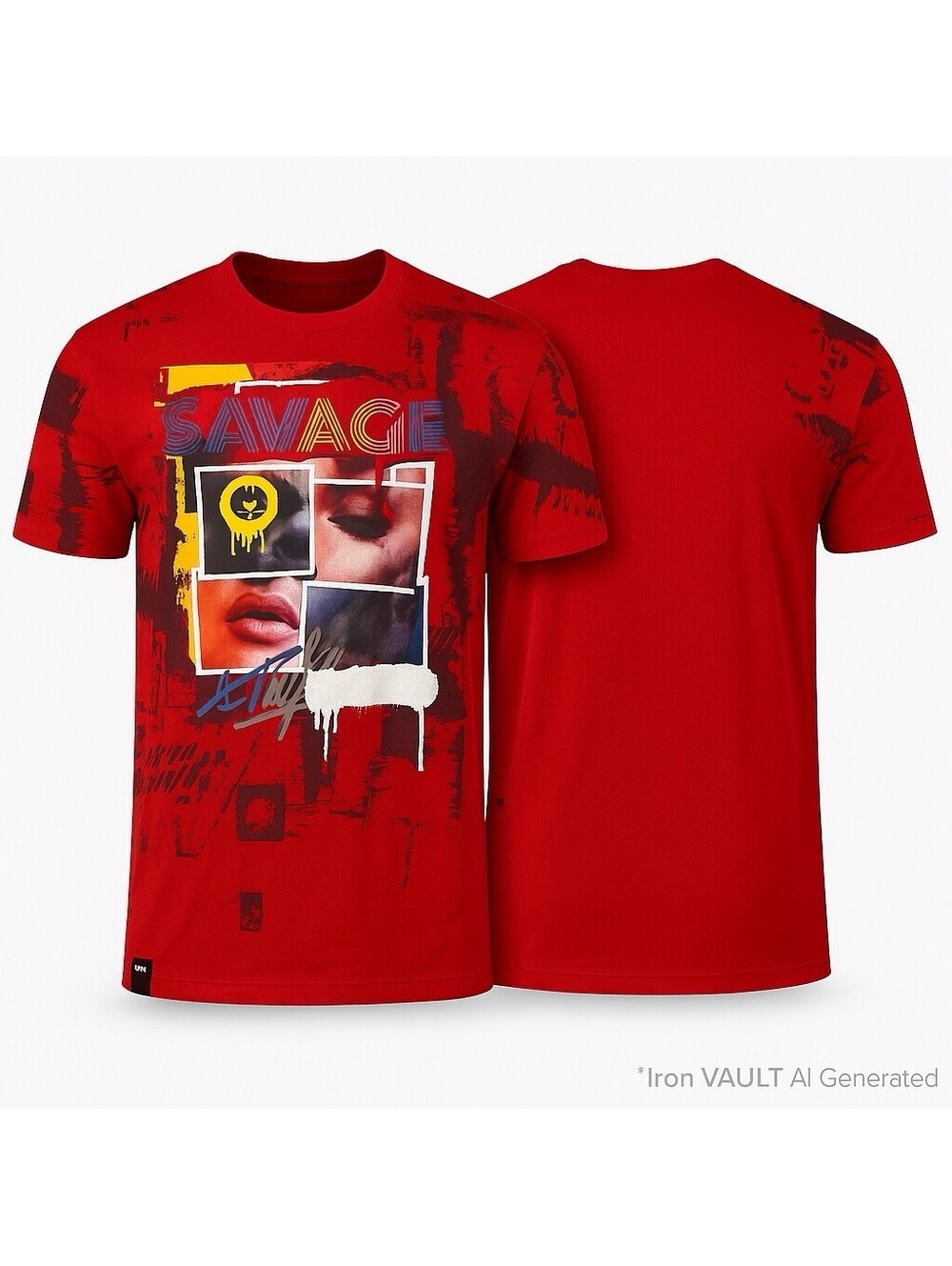 Contender T-Shirt Mens 2XL Red Savage Graphic Streetwear Urban Art NWT